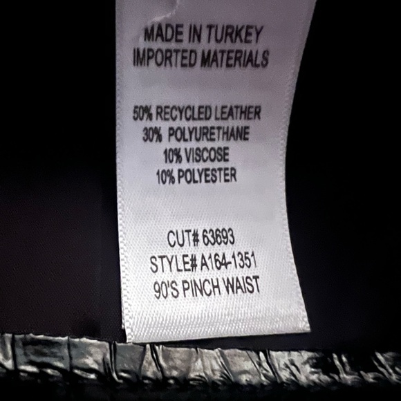 AGOLDE 90s Pinch Waist Recycled Leather Pants High Rise Detox Sz 34 - Picture 10 of 11